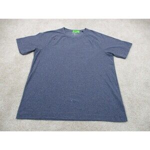 Rhone Reign Shirt Mens Large Blue Gym Athletic Workout Short Sleeve Crew *